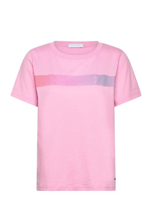 Coster Copenhagen T-Shirt With Gradient Stripe - Mid Coster Copenhagen Pink