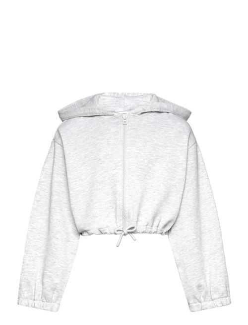 Se Tom Tailor Cropped Hoody Jacket Tom Tailor Grey ved Booztlet