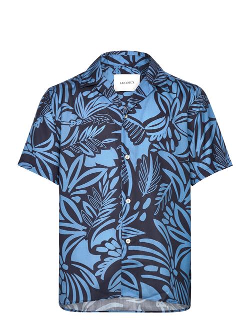 Les Deux Bob Flower Tencel Shirt Les Deux Blue