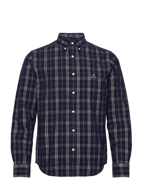 GANT D1. Reg Ut Cord Check Shirt GANT Navy