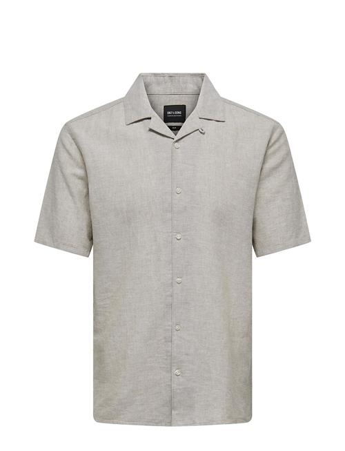 ONLY & SONS Onscaiden Ss Solid Resort Linen Shirt ONLY & SONS Grey