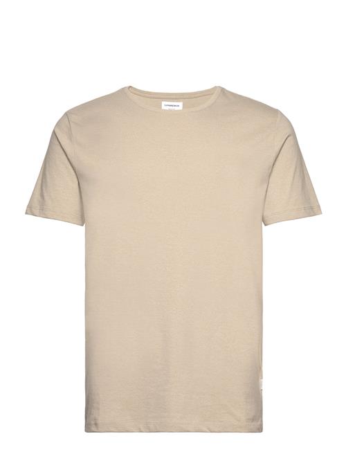 Se Lindbergh Mouliné O-Neck Tee S/S Lindbergh Beige ved Booztlet