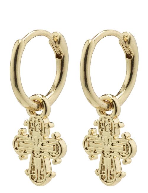 Pilgrim Dagmar Recycled Huggie Hoop Earrings Pilgrim Gold