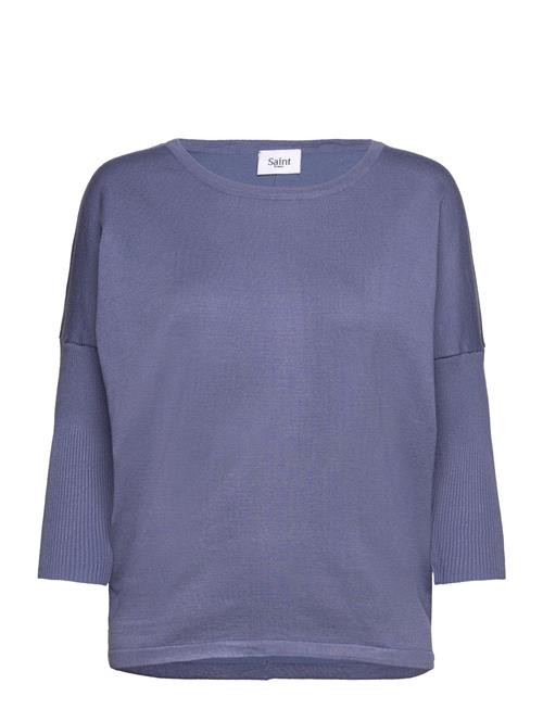 Se Saint Tropez A2561, Milasz R-Neck Pullover Saint Tropez Blue ved Booztlet