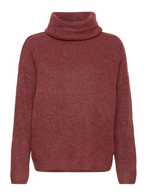 Se Vila Vicilia Rollneck L/S Knit Top- Noos Vila Burgundy ved Booztlet