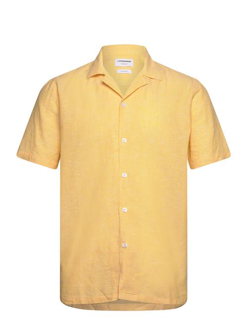 Lindbergh Casual Linen Blend Resort S/S Lindbergh Yellow