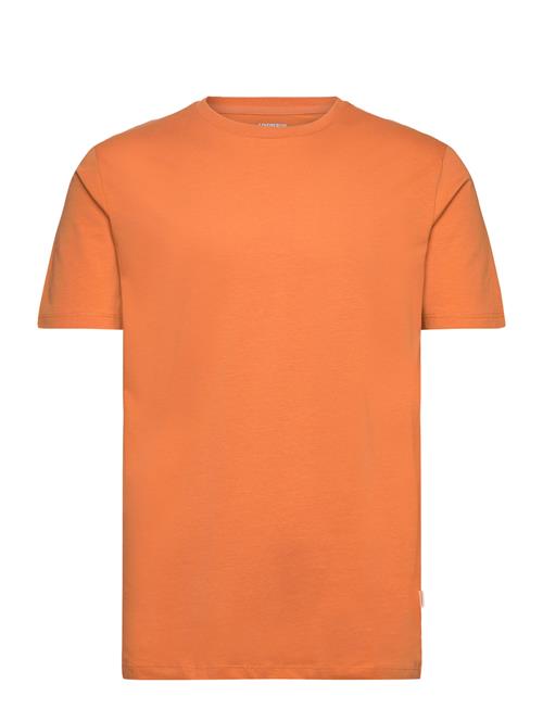 Lindbergh Mens Stretch Crew Neck Tee S/S Lindbergh Orange