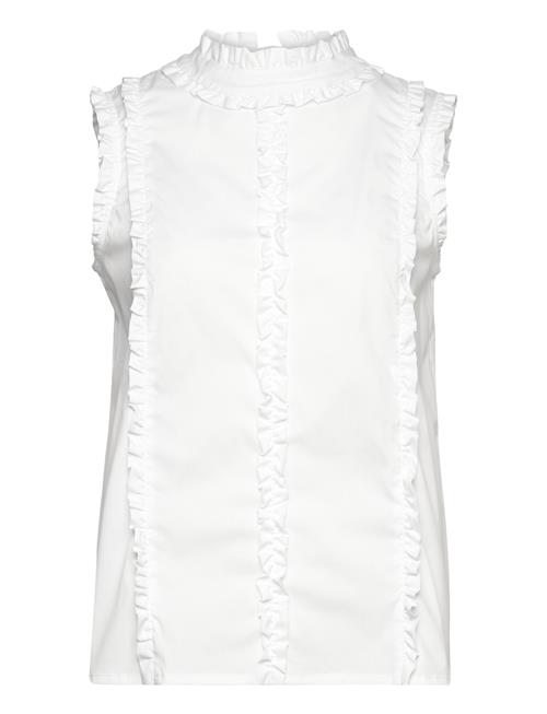 Monica Blouse Fancy Poplin Naja Lauf White