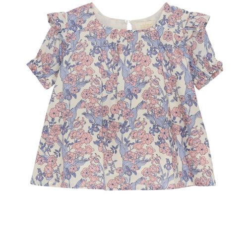 Creamie Blomstret Bluse Buttercream |  | 80 cm