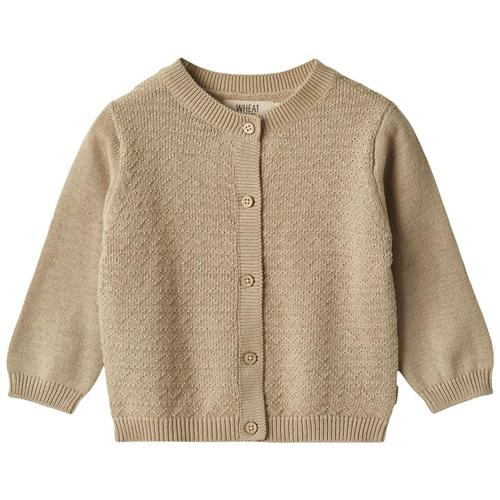 Wheat Bjørn Cardigan Grey Sand | Beige | 74 cm