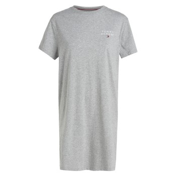 Se Tommy Hilfiger Half Sleeve Nightdress Lysegrå bomuld Medium Dame ved Timarco