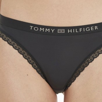 Tommy Hilfiger Trusser Tonal Logo Lace Briefs Sort Large Dame