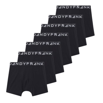 Frank Dandy 7P Solid Tencel Boxers Sort lyocell Small Herre