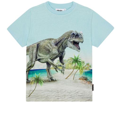 Se Molo GOTS Roxo T-shirt Beach Dino | Blå | 92 cm ved Babyshop