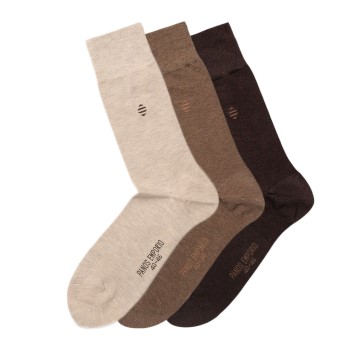 Panos Emporio Strømper 3P Daniel Bamboo Sock Brun One Size Herre