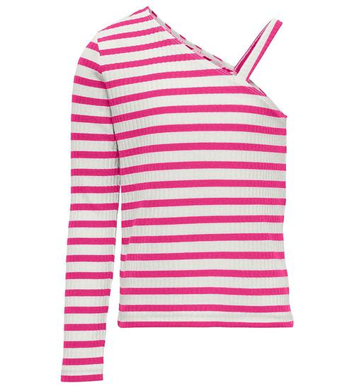 Kids Only Kids Only Top - KogNella - Cloud Dancer/StripesRaspberry Rose