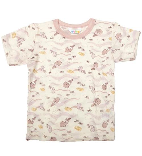 Se Joha Joha T-shirt - Uld - Off White/StÃ¸vet Rosa m. Hval ved KidsWorld