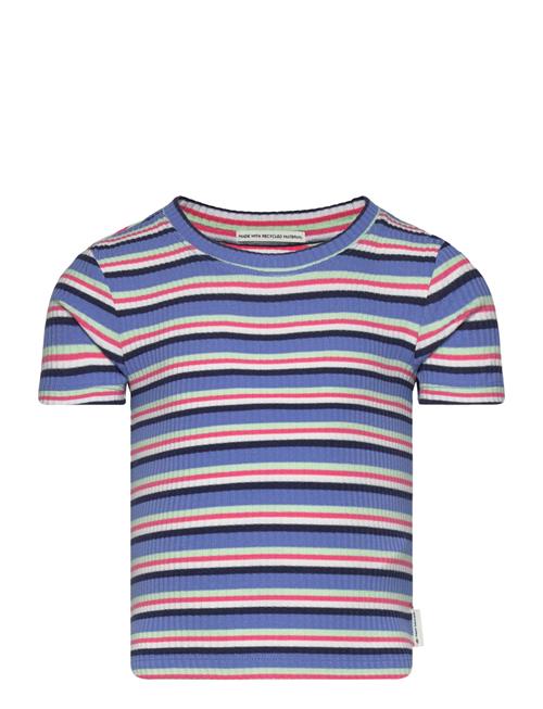 Se Tom Tailor Cropped Striped Rib T-Shirt Tom Tailor Patterned ved Booztlet