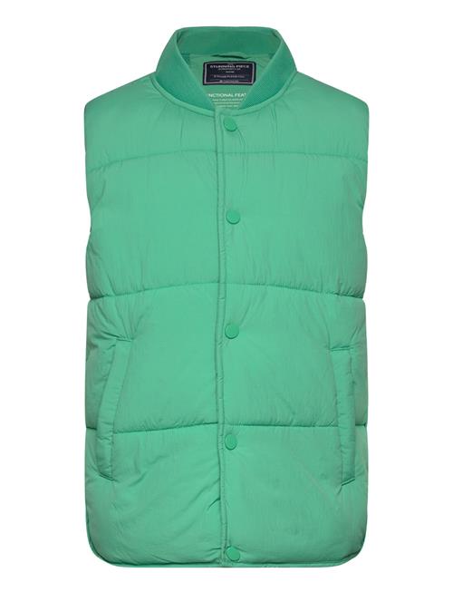 Se Tom Tailor Quilted Vest Tom Tailor Green ved Booztlet