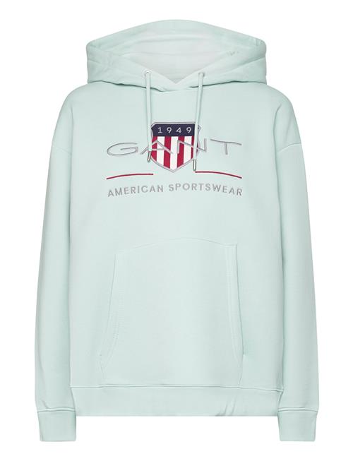 Se GANT Rel Archive Shield Hoodie GANT Green ved Booztlet