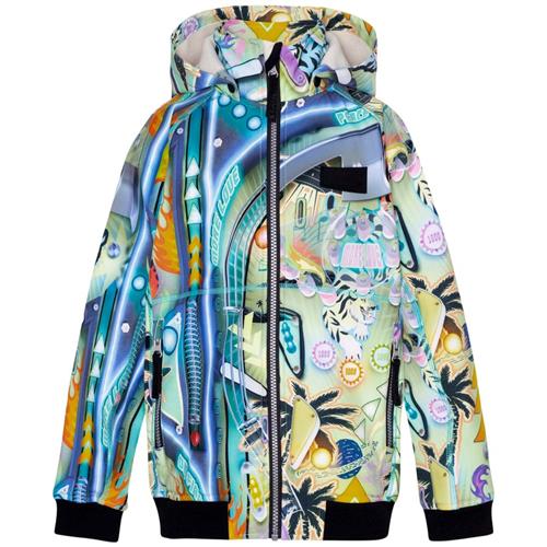 Se Molo Cloudy Softshell Jakke Pinball | Grønn | 98 cm ved Babyshop