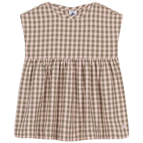 Petit Bateau Gingham Kjole Lyserød 12 Months  Lyserød  12 måneder  kvinde