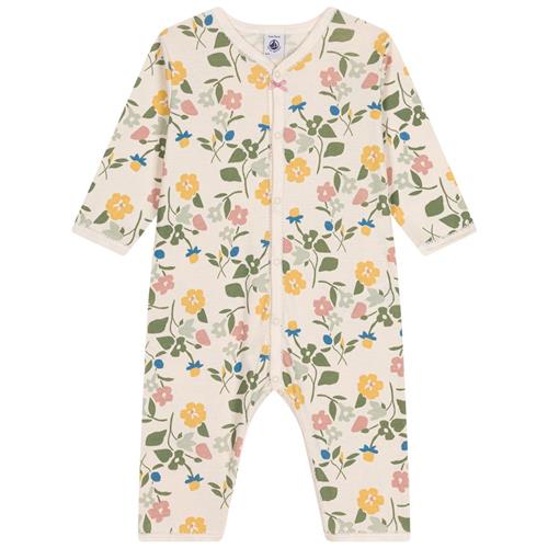 Petit Bateau Blomstret Heldragt Beige | Hvid | 3 months