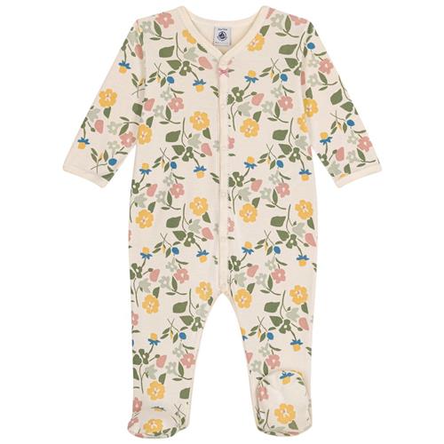 Se Petit Bateau Blomstret Sparkedragt Beige | Hvid | 3 months ved Babyshop