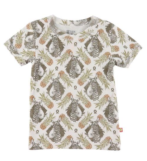 Se Katvig T-shirt - Hvid m. Tropisk Print ved KidsWorld