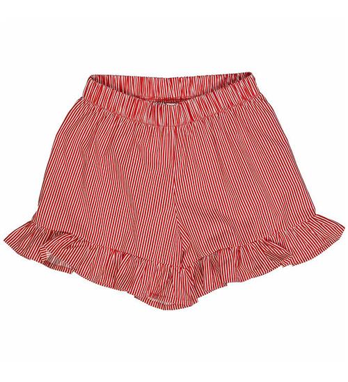 MÃ¼sli MÃ¼sli Shorts - Poplin Stripe Frill - Balsam Cream/Apple Red