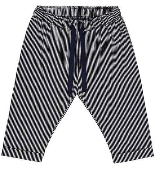 Se MÃ¼sli Bukser - Poplin Stripe - Balsam cream/Night Blue ved KidsWorld