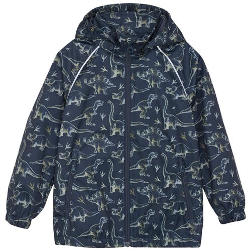 Se Minymo Mønstret Softshell Jakke Blue Nights | Blå | 122 cm ved Babyshop