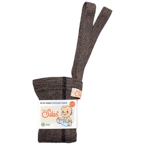 Se Silly Silas GOTS Fodsløse strømpebukser Licorice Peanut | Grå | 6-12 months ved Babyshop