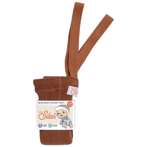 Se Silly Silas Wooly Fodsløse Strømpebukser Ginger | Orange | 1-2 years ved Babyshop