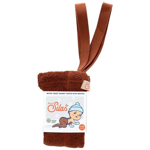 Se Silly Silas GOTS Teddy Strømpebukser Cinnamon | Brun | 6-12 months ved Babyshop