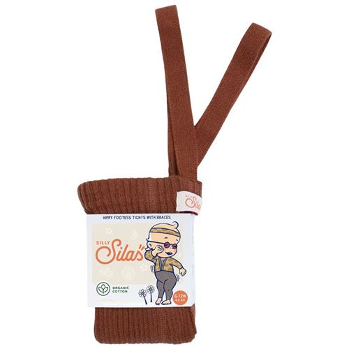 Se Silly Silas GOTS Hippy Fodsløse Strømpebukser Cinnamon | Brun | 6-12 months ved Babyshop