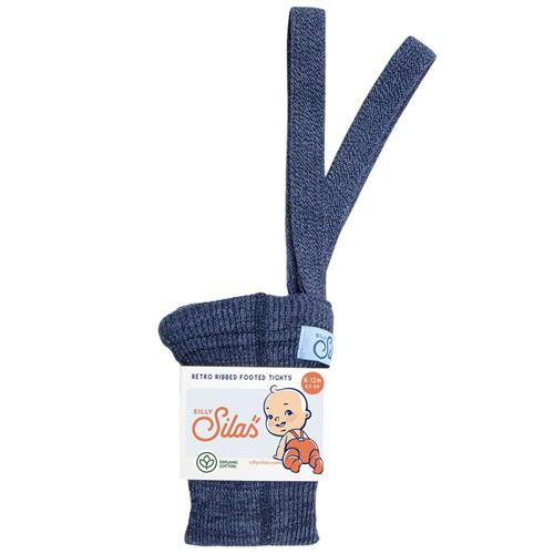 Se Silly Silas Strømpebukser Denim Blå | Blå | 0-2 months ved Babyshop