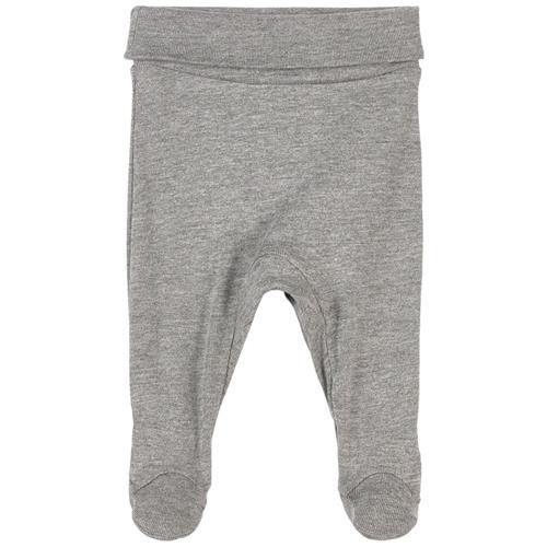 Se MarMar Copenhagen Pixa Footed Leggings Gråmeleret | Grå | 44 cm ved Babyshop