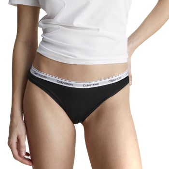 Calvin Klein Trusser 3P Low Rise Bikini Briefs Sort bomuld Small Dame