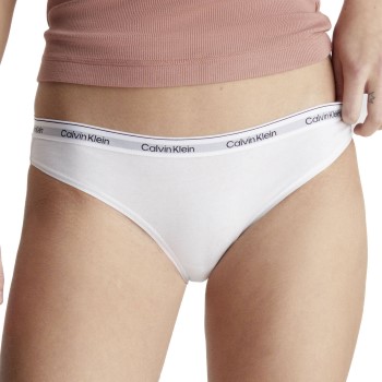 Calvin Klein Trusser 3P Low Rise Bikini Briefs Hvid bomuld Medium Dame