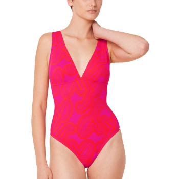 Triumph Flex Smart Summer 05 Padded Cup Swimsuit Rosa Mønster  Fit Smart 4 Dame