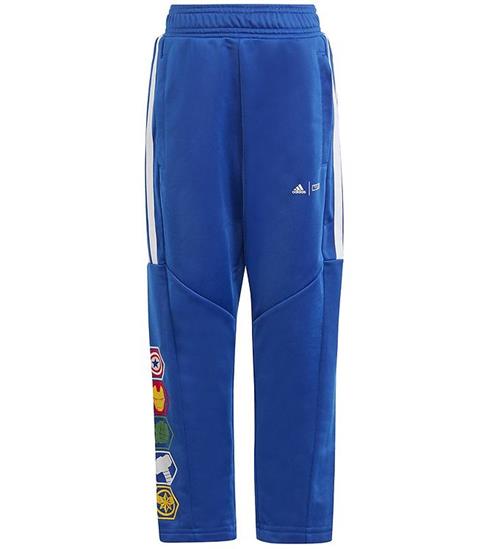 Se adidas Performance adidas Performance Bukser - LK MRVL AV PNT - BlÃ¥/Hvid ved KidsWorld