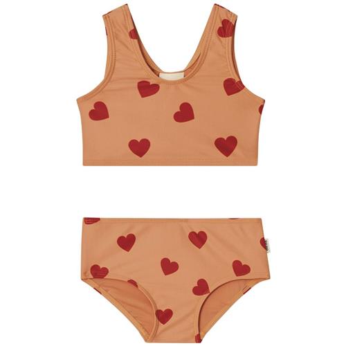 Se Kuling Ios Hjertemønstret Bikini Terracotta | Orange | 98/104 cm ved Babyshop