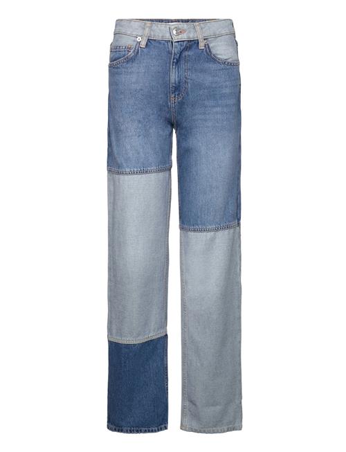 Se Mango Wideleg Patchwork Jeans Mango Blue ved Booztlet