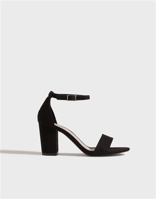 Nelly - Sort - Mid Block Heel Sandal