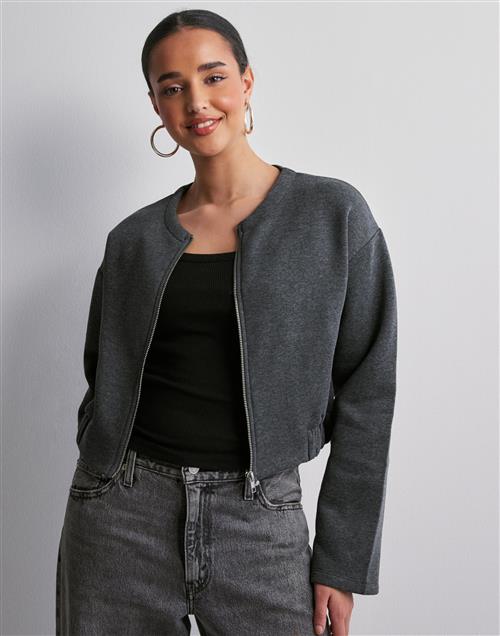 Nelly - Grå - Chunky Jacket Sweat