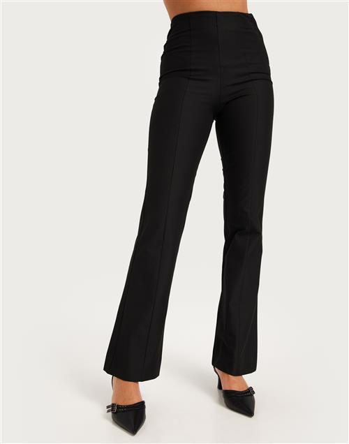 Selected Femme - Sort - Slfeliana Mw Slim Flared Pant Noos