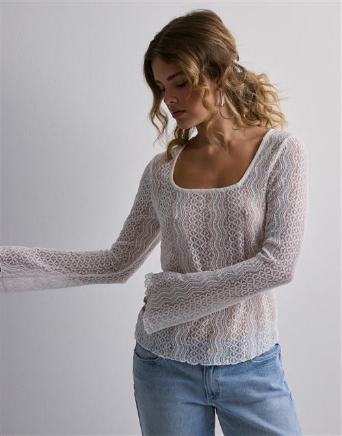 Only - Hvid - Onlmedelina L/S Flared Top Jrs