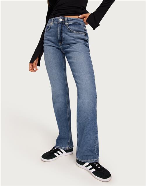 Se Only - Blå - Onleverly Mw Mini Bootcut Dnm CRO18 ved Nelly