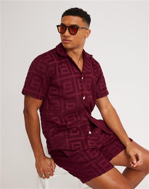 OAS Cuba Terry Shirt Skjorter Burgundy